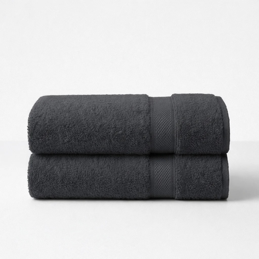 Kemet Cotton Bath Towels in Deep Grey