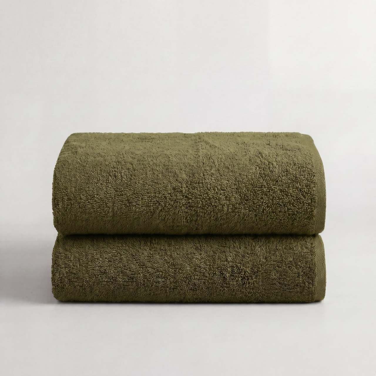 Kemet Cotton Reserve bath towels in Olive Green, 700 GSM Egyptian cotton