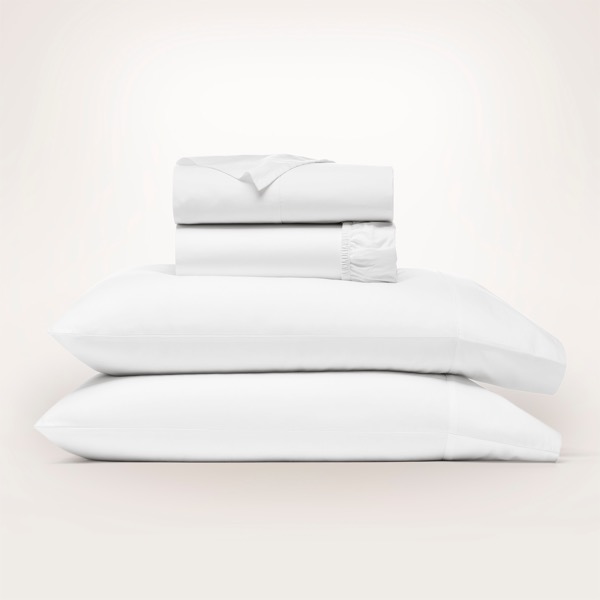 Boll & Branch Signature organic cotton sheet set stacked