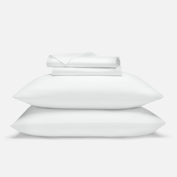 Brooklinen Luxe Core sateen sheet set in white