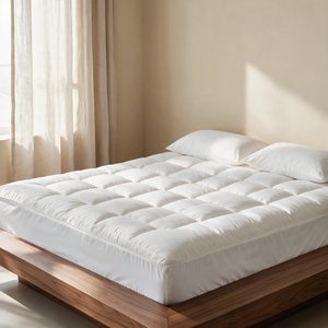 Kemet Cloud Mattress Topper on a queen bed