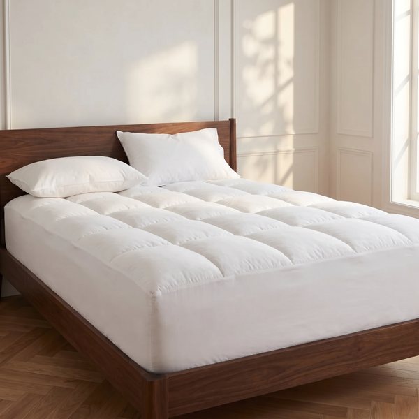 Onuia Cloud Topper on a bed